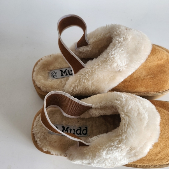 Mudd Platform Faux Fur Lined Cozy Slippers Size 8.5 - Picture 6 of 8